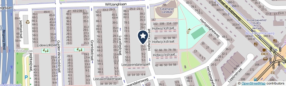 Kaartweergave Hofwijckstraat 17-H in Amsterdam