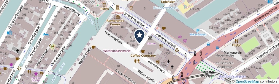 Kaartweergave Houtkopersdwarsstraat 6 in Amsterdam
