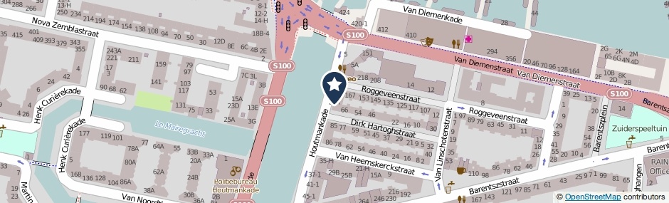 Kaartweergave Houtmankade 27-E in Amsterdam
