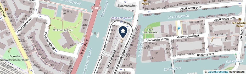 Kaartweergave Houtmanstraat 2-B in Amsterdam