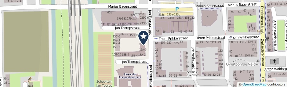 Kaartweergave Jan Tooropstraat 15-A11 in Amsterdam