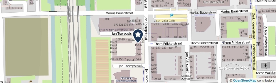 Kaartweergave Jan Tooropstraat 15-A7 in Amsterdam