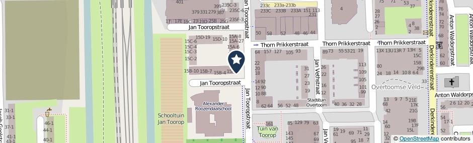 Kaartweergave Jan Tooropstraat 15-B1 in Amsterdam