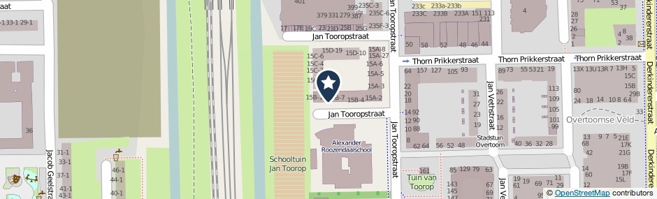 Kaartweergave Jan Tooropstraat 15-B28 in Amsterdam