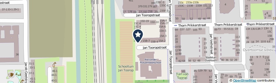 Kaartweergave Jan Tooropstraat 15-B30 in Amsterdam