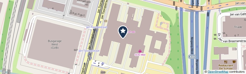 Kaartweergave Jan Tooropstraat 164 in Amsterdam
