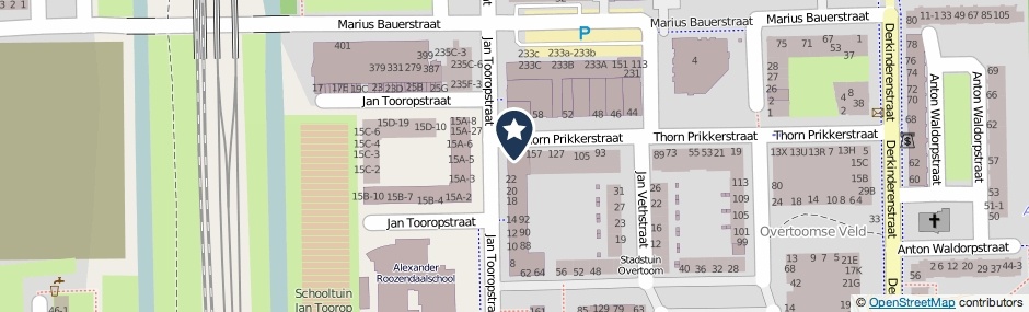 Kaartweergave Jan Tooropstraat 24-B in Amsterdam