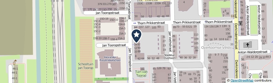 Kaartweergave Jan Tooropstraat 38-A in Amsterdam