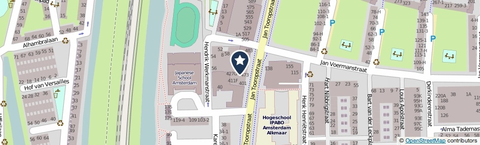 Kaartweergave Jan Tooropstraat 459 in Amsterdam