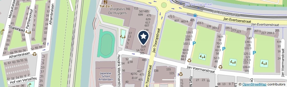 Kaartweergave Jan Tooropstraat 541 in Amsterdam