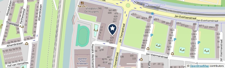 Kaartweergave Jan Tooropstraat 547 in Amsterdam