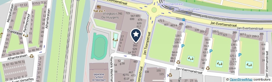 Kaartweergave Jan Tooropstraat 561 in Amsterdam