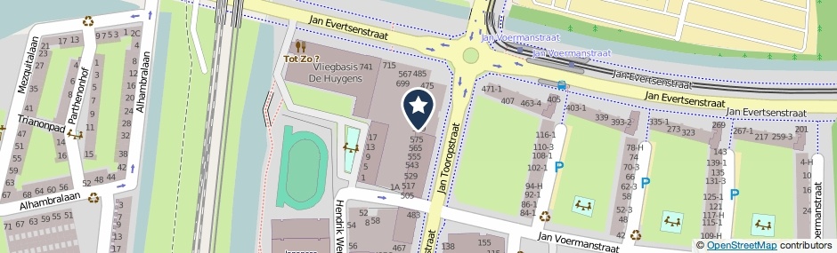 Kaartweergave Jan Tooropstraat 591 in Amsterdam