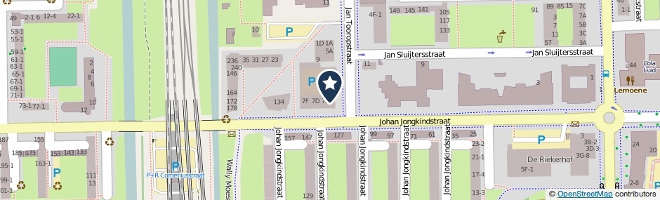 Kaartweergave Jan Tooropstraat 7-A in Amsterdam