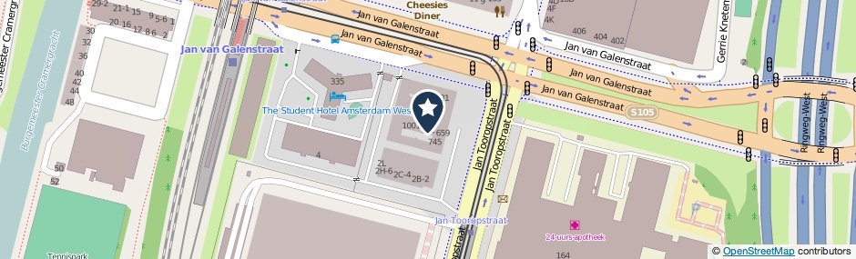 Kaartweergave Jan Tooropstraat 941 in Amsterdam