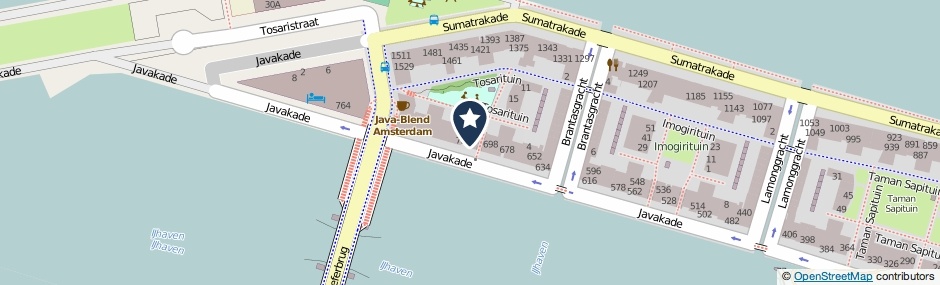 Kaartweergave Javakade 708 in Amsterdam