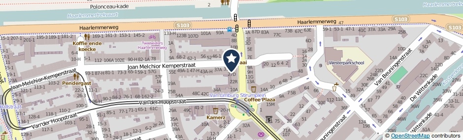 Kaartweergave Joan Melchior Kemperstraat 29-C in Amsterdam