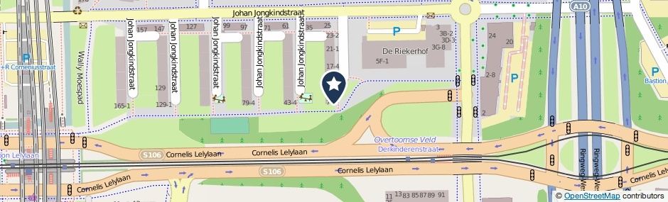 Kaartweergave Johan Jongkindstraat 9-2 in Amsterdam