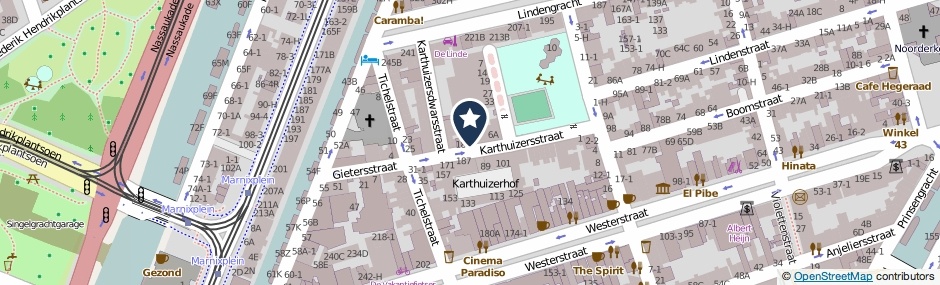 Kaartweergave Karthuizersstraat 14-B in Amsterdam
