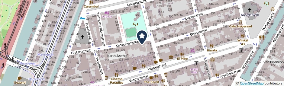 Kaartweergave Karthuizersstraat 9-A in Amsterdam