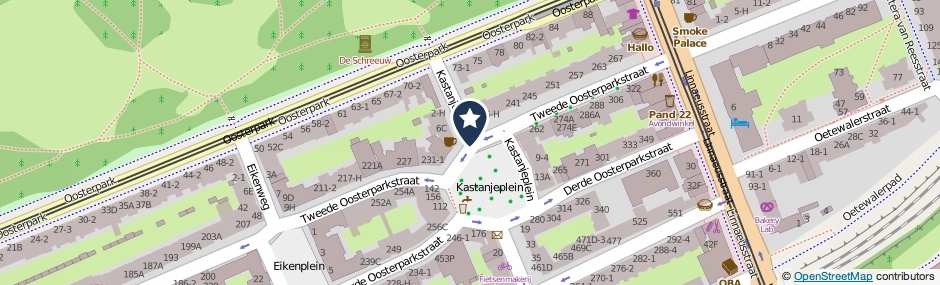 Kaartweergave Kastanjeweg in Amsterdam