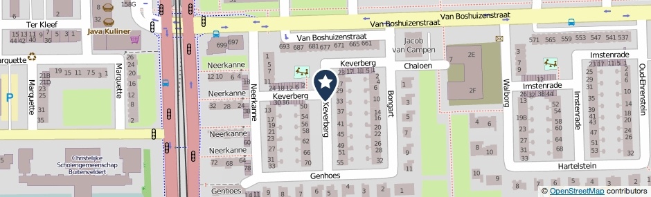 Kaartweergave Keverberg in Amsterdam