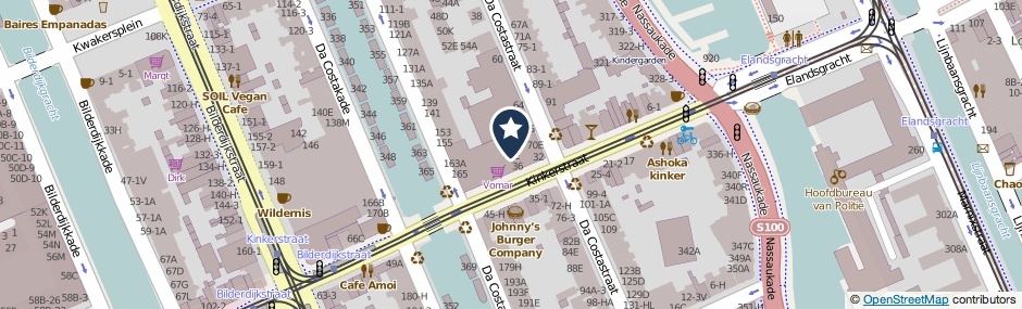 Kaartweergave Kinkerstraat 46-E in Amsterdam