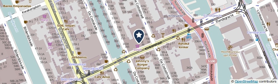 Kaartweergave Kinkerstraat 48-E in Amsterdam