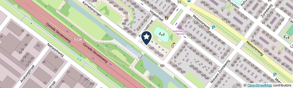 Kaartweergave Kometensingel 499 in Amsterdam