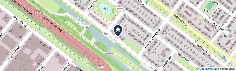 Kaartweergave Kometensingel 523 in Amsterdam