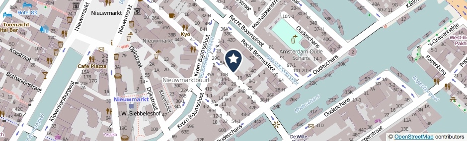 Kaartweergave Korte Koningsstraat 13-1 in Amsterdam