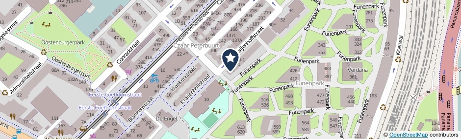 Kaartweergave Kraijenhoffstraat 12-1 in Amsterdam