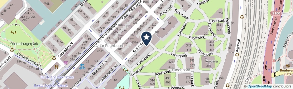 Kaartweergave Kraijenhoffstraat 22-2 in Amsterdam