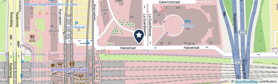 Kaartweergave La Guardiaweg 108 in Amsterdam
