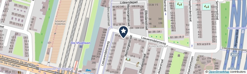 Kaartweergave Leeuwendalersweg 109 in Amsterdam
