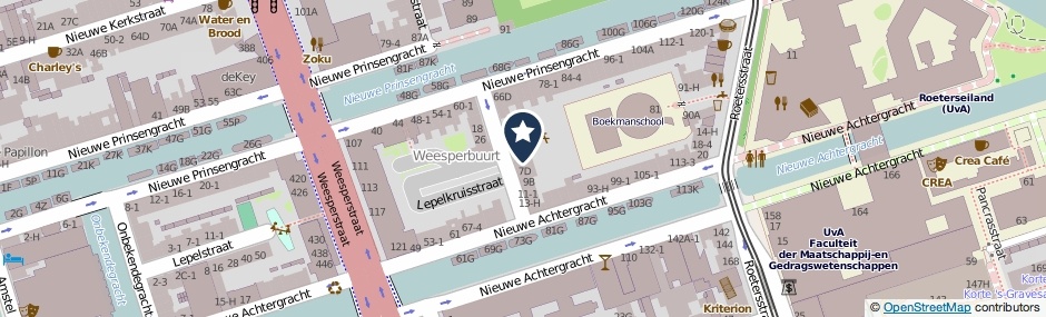Kaartweergave Lepelkruisstraat 5-E in Amsterdam