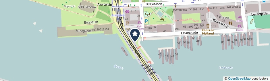 Kaartweergave Levantkade 1 in Amsterdam