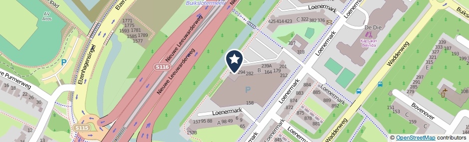 Kaartweergave Loenermark 310 in Amsterdam