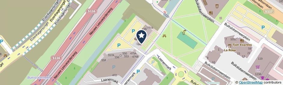 Kaartweergave Loenermark 708 in Amsterdam