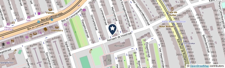 Kaartweergave Lorreinenstraat 2-H in Amsterdam