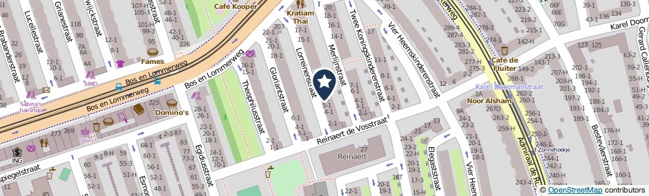 Kaartweergave Lorreinenstraat 6-H in Amsterdam