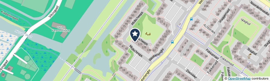 Kaartweergave Midscheeps 116 in Amsterdam