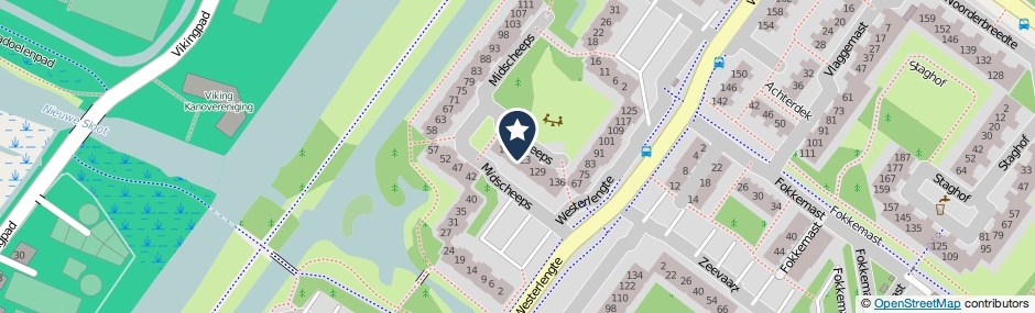 Kaartweergave Midscheeps 121 in Amsterdam