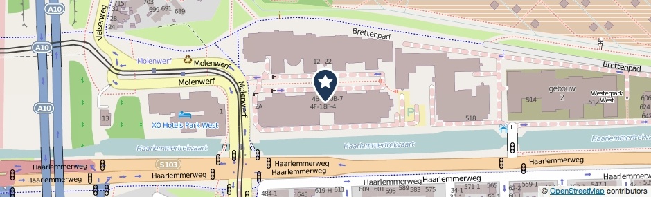 Kaartweergave Molenwerf 6-B5 in Amsterdam