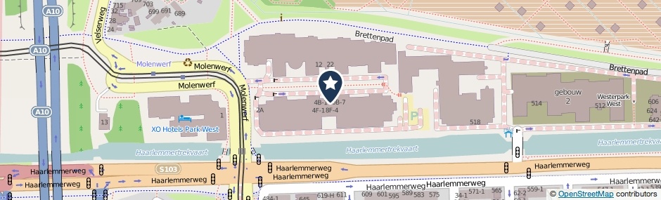 Kaartweergave Molenwerf 8-A2 in Amsterdam