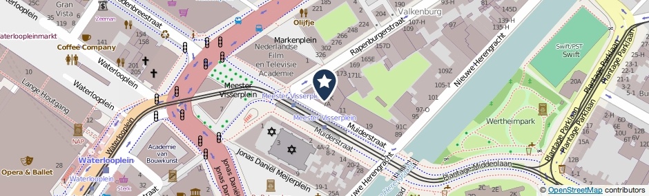 Kaartweergave Muiderstraat 5-E in Amsterdam