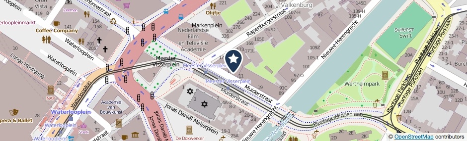 Kaartweergave Muiderstraat 9-E in Amsterdam