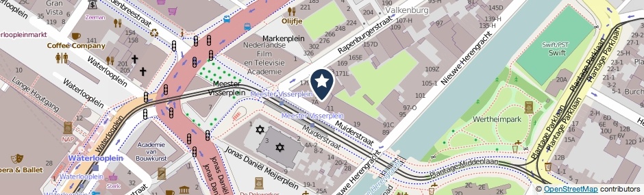 Kaartweergave Muiderstraat 9-M in Amsterdam