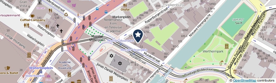 Kaartweergave Muiderstraat 9-N in Amsterdam