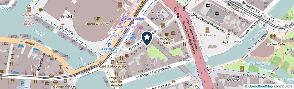 Kaartweergave Nieuwe Amstelstraat 41 in Amsterdam